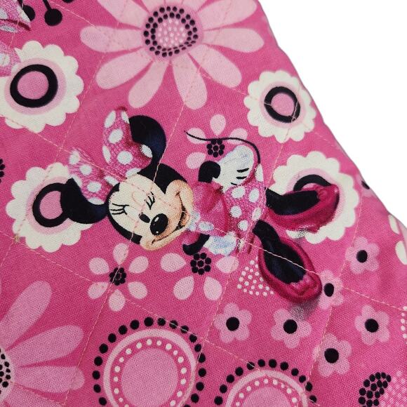 DISNEY MINNIE MOUSE HANDMADE CHRISTMAS STOCKINGS PINK QUILTED GIRL HOLIDAY - Picture 3 of 9